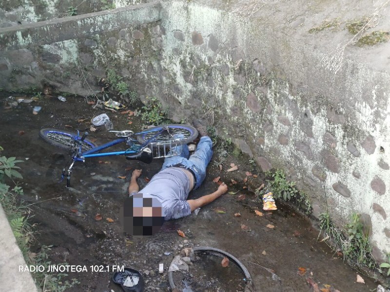 Ciclista falleció dentro de un cauce en la ciudad de Jinotega
