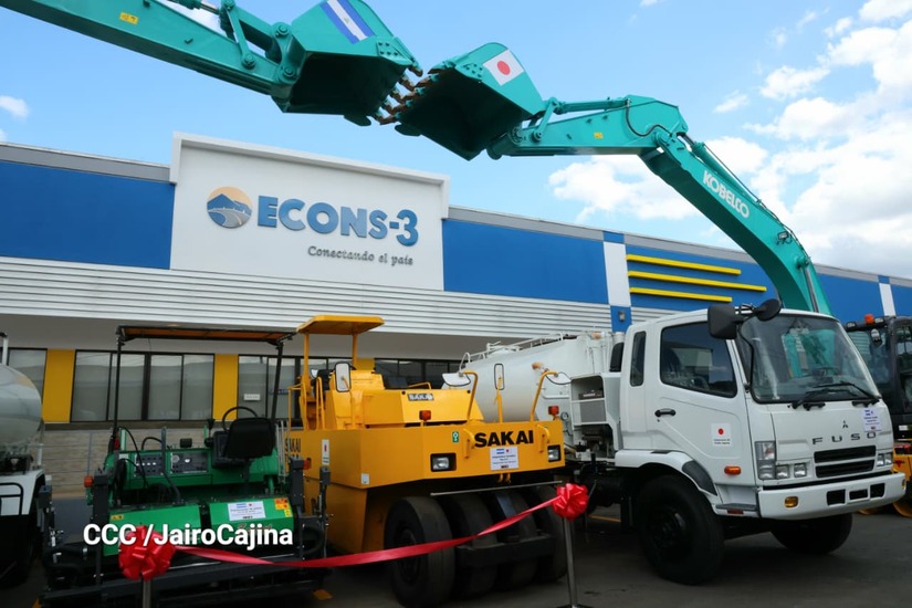 Gobierno de Japón dona equipos pesados para mejorar la red vial de Nicaragua