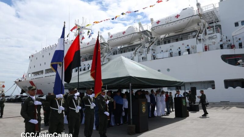 Autoridades de Nicaragua y República Popular China reciben en Corinto el Buque Hospital «Arca de la Ruta de la Seda»