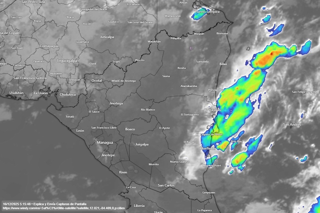 Lluvias y altas temperaturas dominarán el clima de Nicaragua este martes