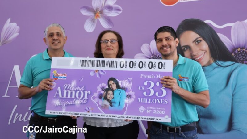 Lotería Nacional lanza sorteo extraordinario “Mamá Amor Inigualable” con premio de 33 millones