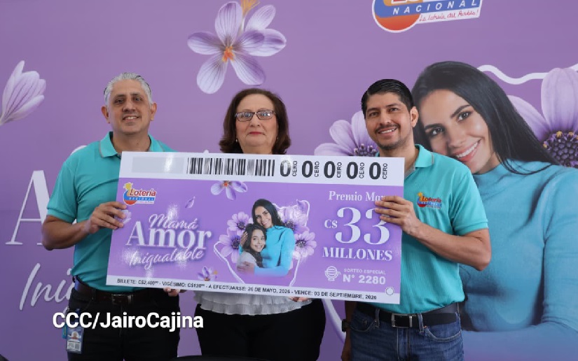 Lotería Nacional lanza sorteo extraordinario “Mamá Amor Inigualable” con premio de 33 millones