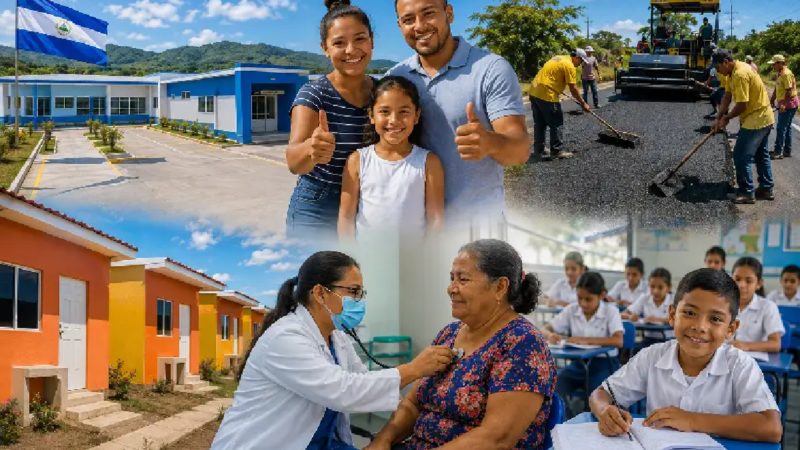 Educación, salud y obras de infraestructura avanzan en beneficio de las familias nicaragüenses